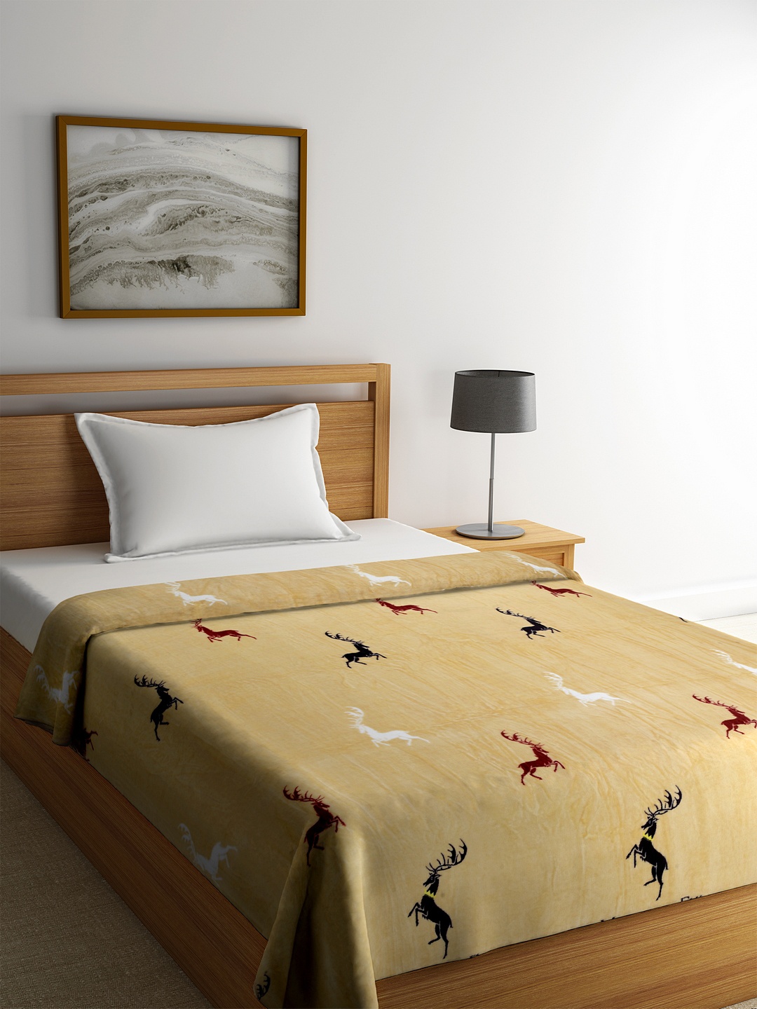

Cortina Brown Ethnic Motifs AC Room 233 GSM Single Bed Blanket