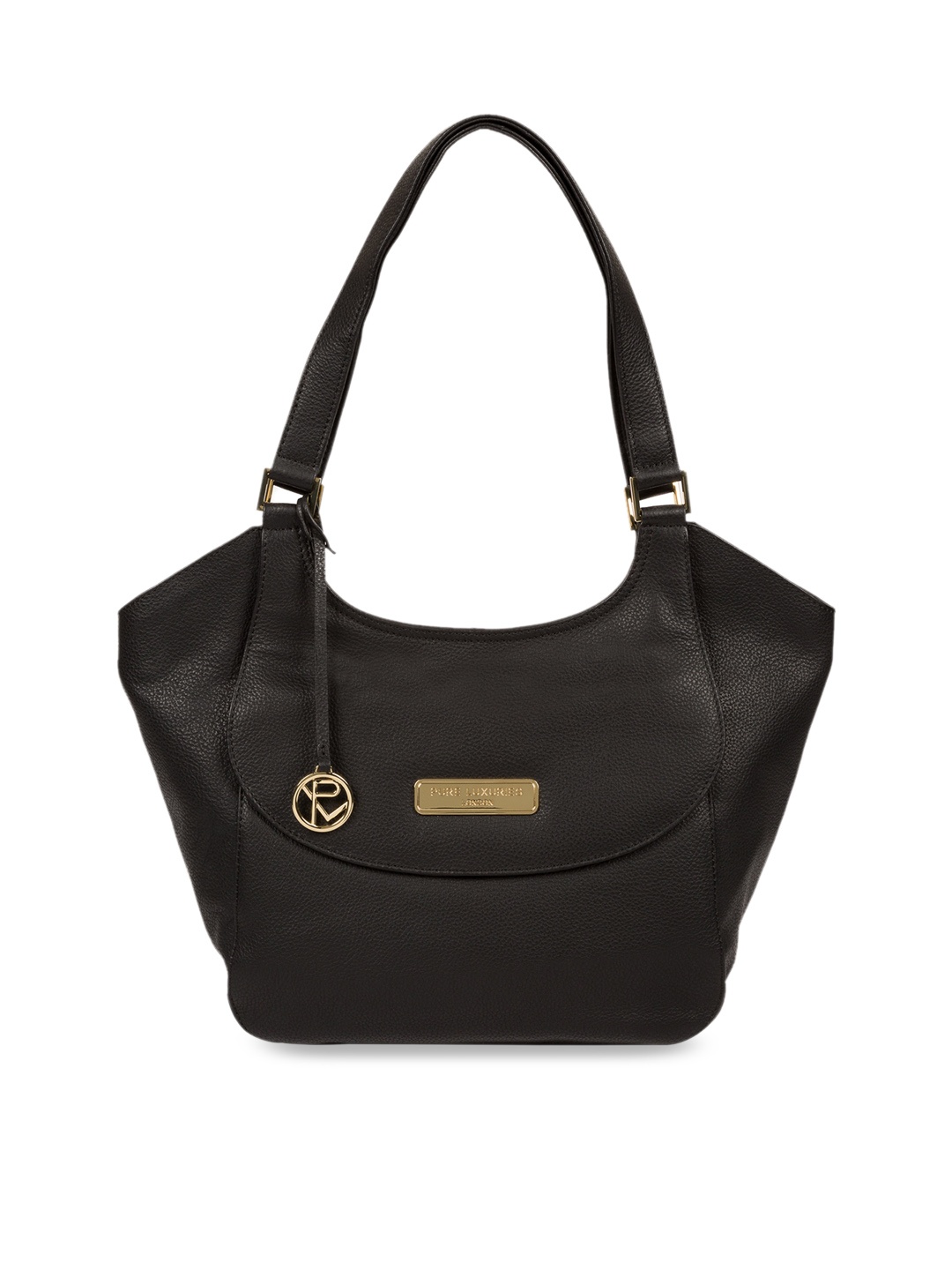 

PURE LUXURIES LONDON Women Black Solid Genuine Leather Grace Tote Bag