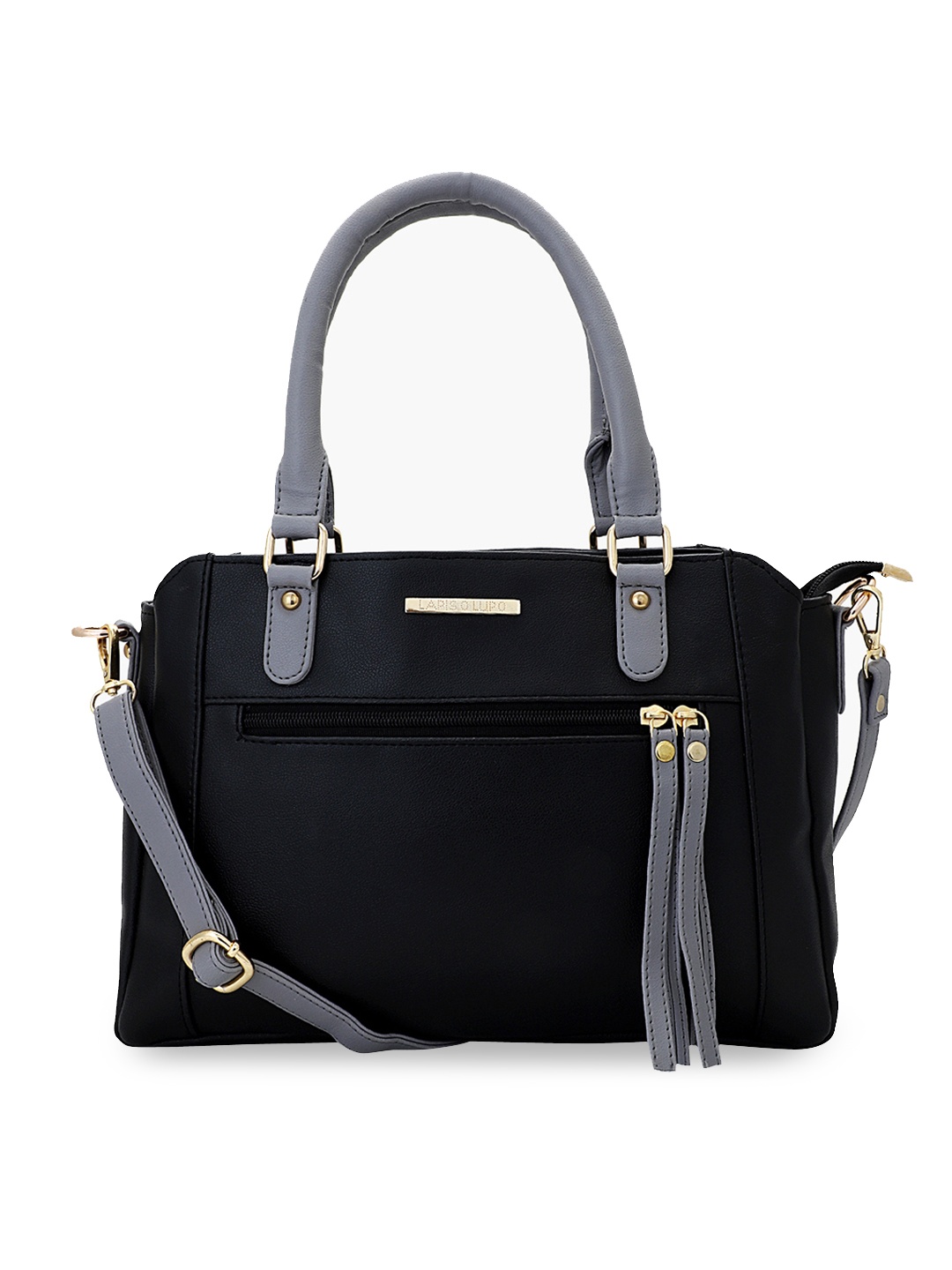 

Lapis O Lupo Black Solid Handheld Bag