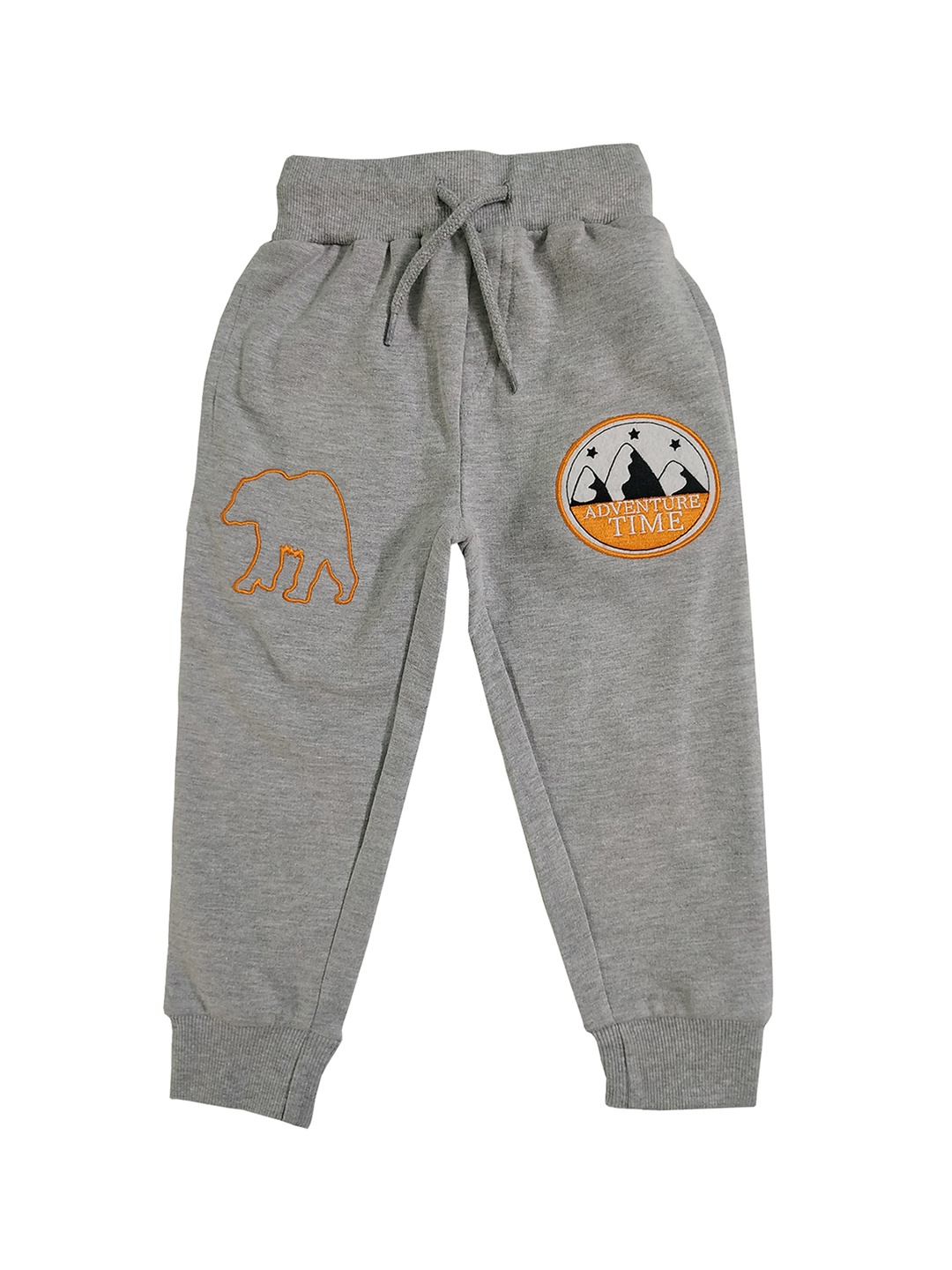 

KiddoPanti Boys Grey Melange Solid Regular Fit Joggers