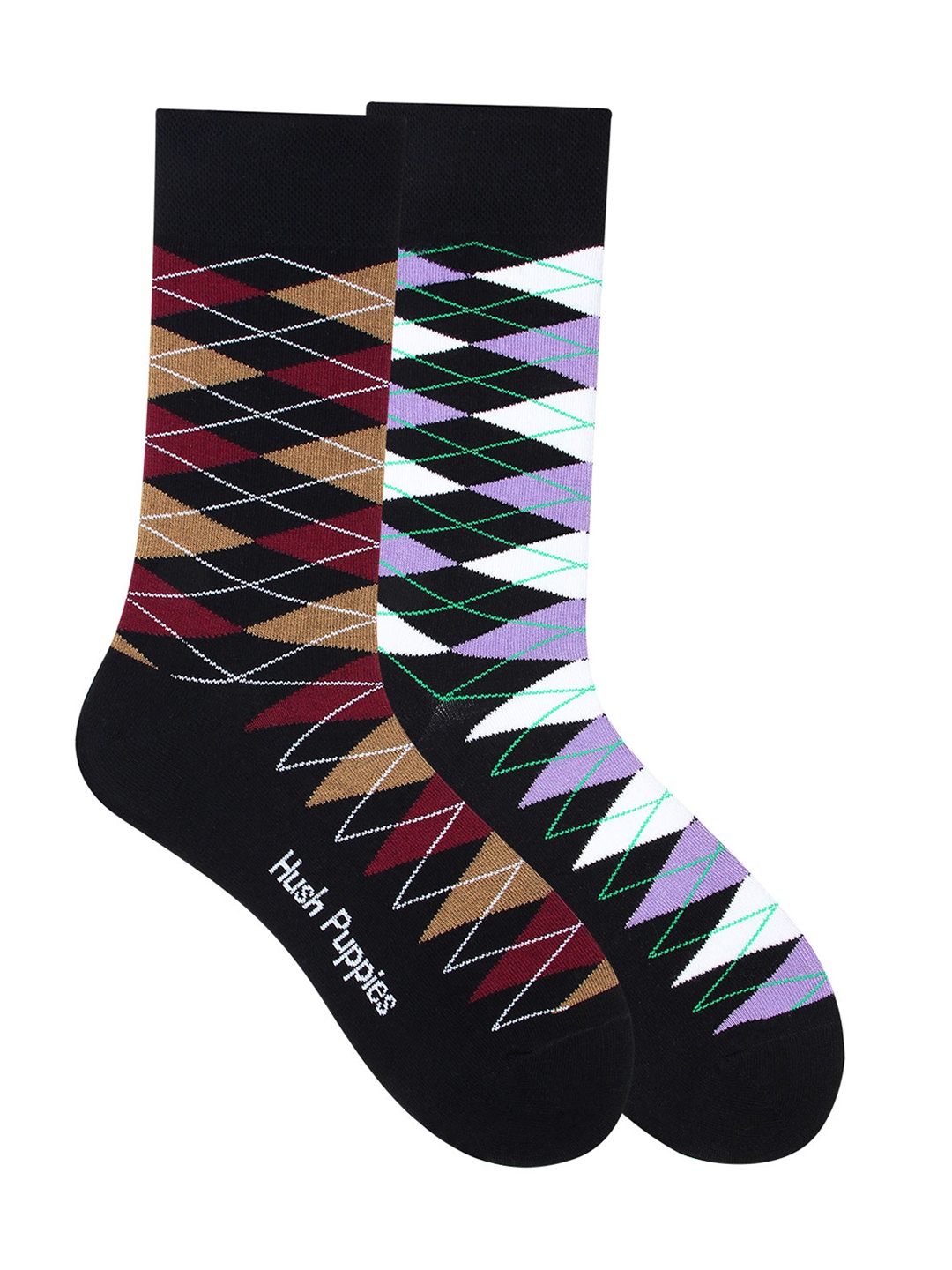 

Hush Puppies Men Pack of 2 Assorted Patterned Calf Length