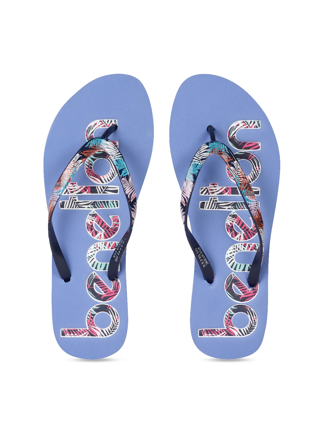

United Colors of Benetton Women Navy Blue Printed Thong Flip-Flops