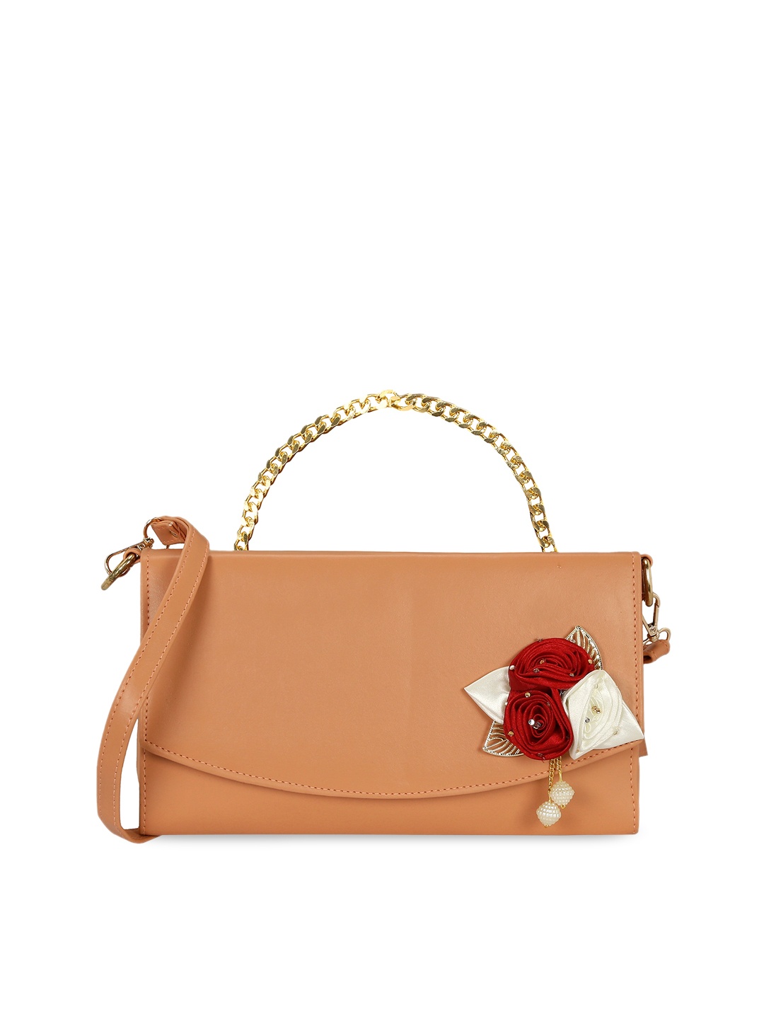 

KLEIO Tan Brown Solid Clutch