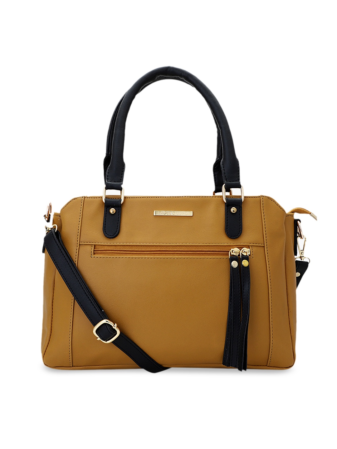 

Lapis O Lupo WomenMustard Solid Handheld Bag, Mustard