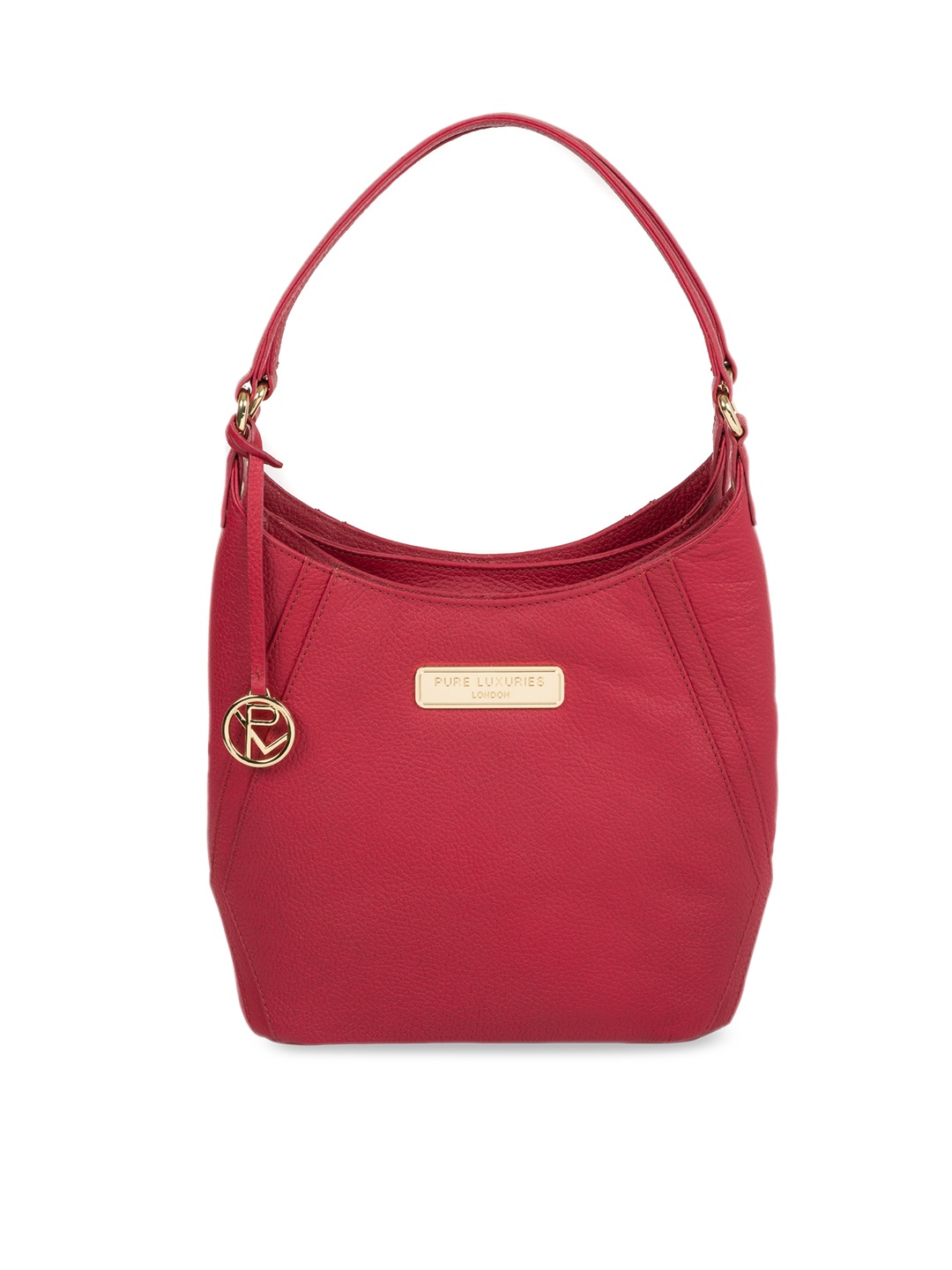 

PURE LUXURIES LONDON Women Red Solid Genuine Leather Abigail Tote Bag