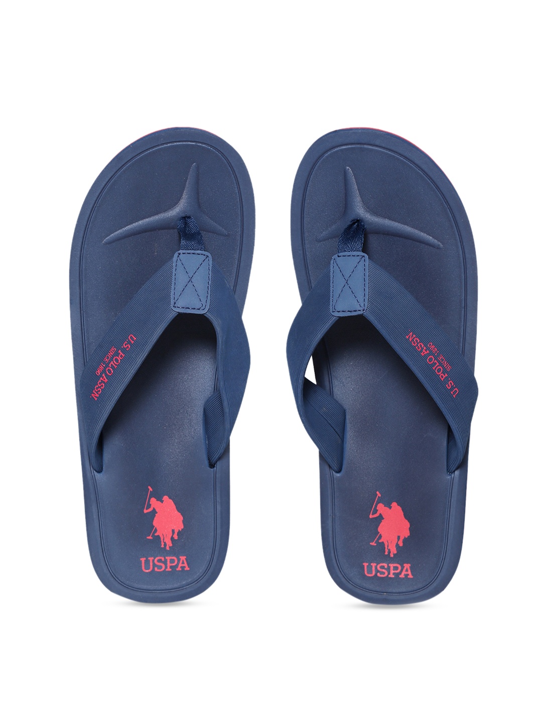 

U.S. Polo Assn. Men Blue Printed Thong Flip-Flops