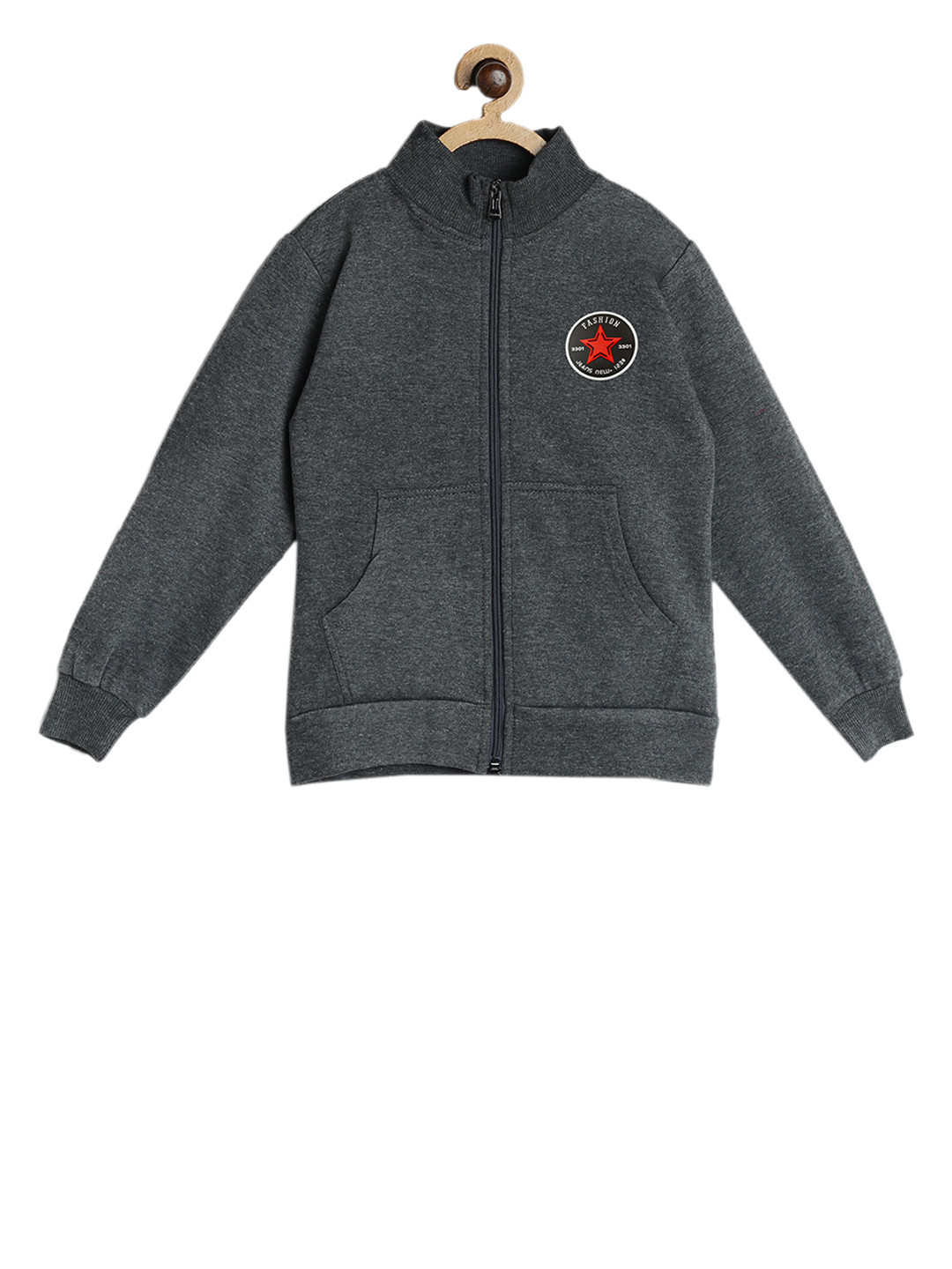 

SWEET ANGEL Girls Grey Solid Sweatshirt