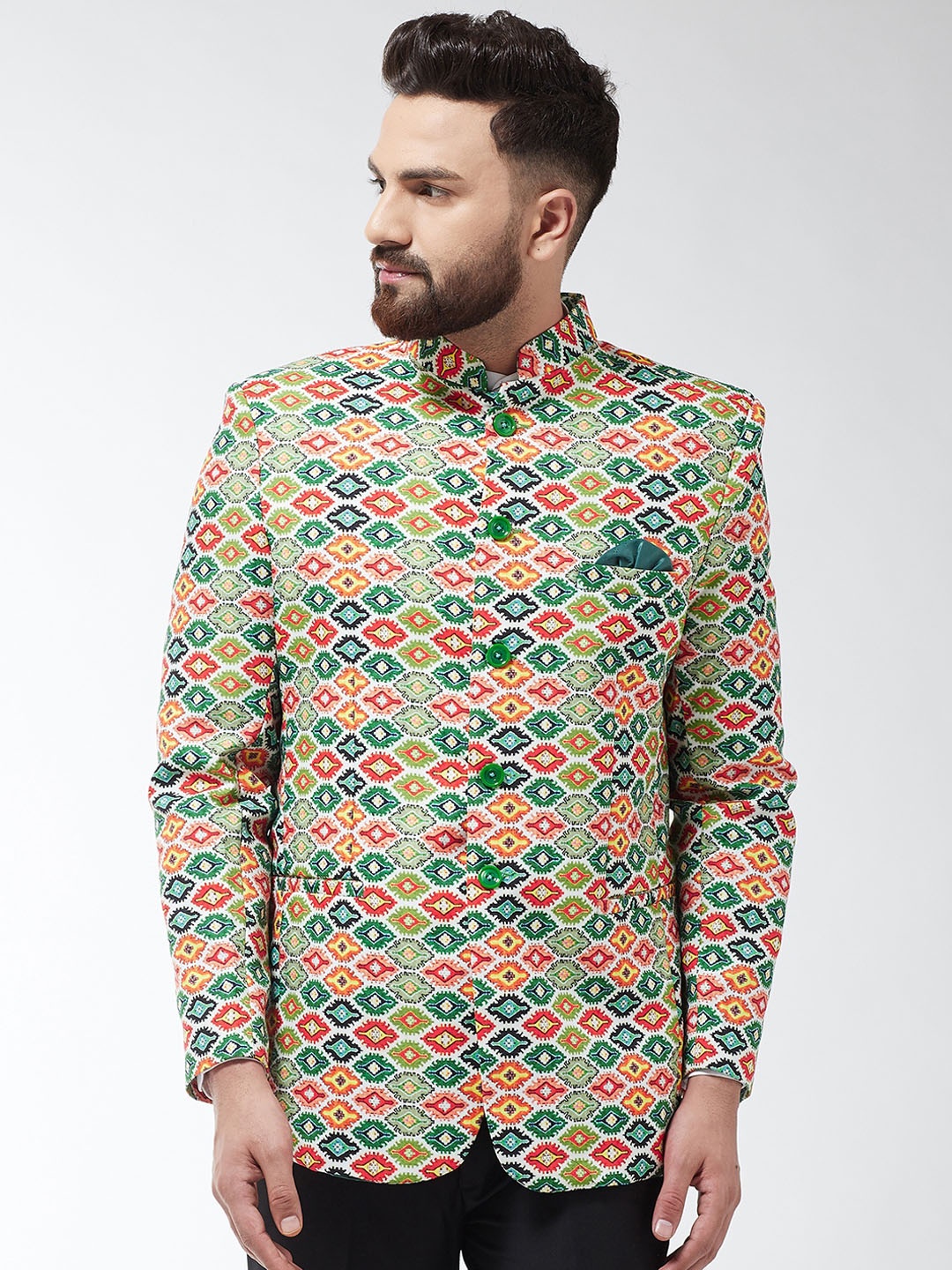 

SOJANYA Men Multicoloured Printed Blazer, Multi