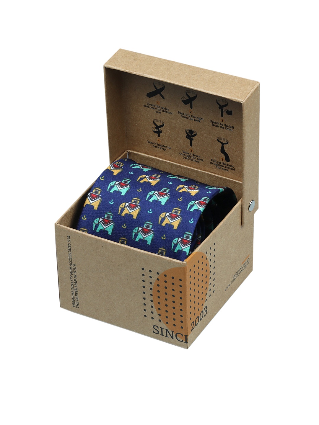 

Tossido Men Blue Printed Broad Tie