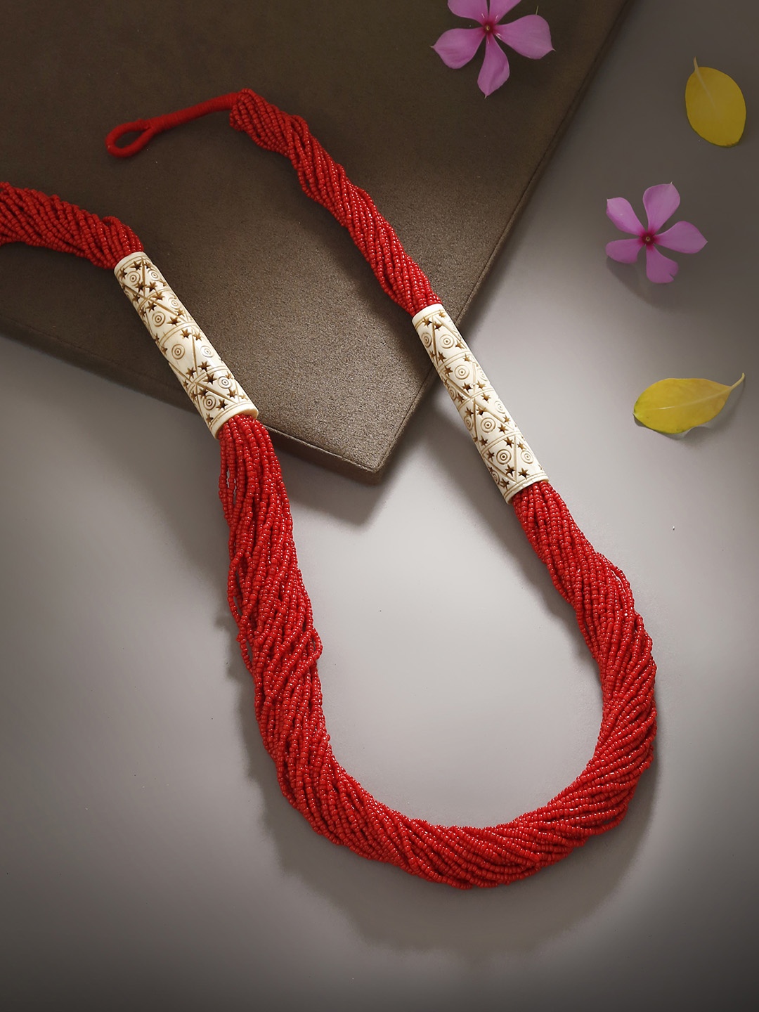 Bamboo tree jewels Red Necklace and Chain