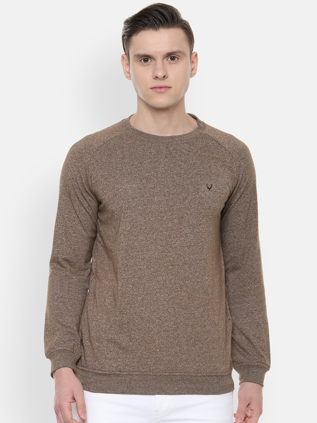 

Allen Solly Men Brown Solid Sweatshirt