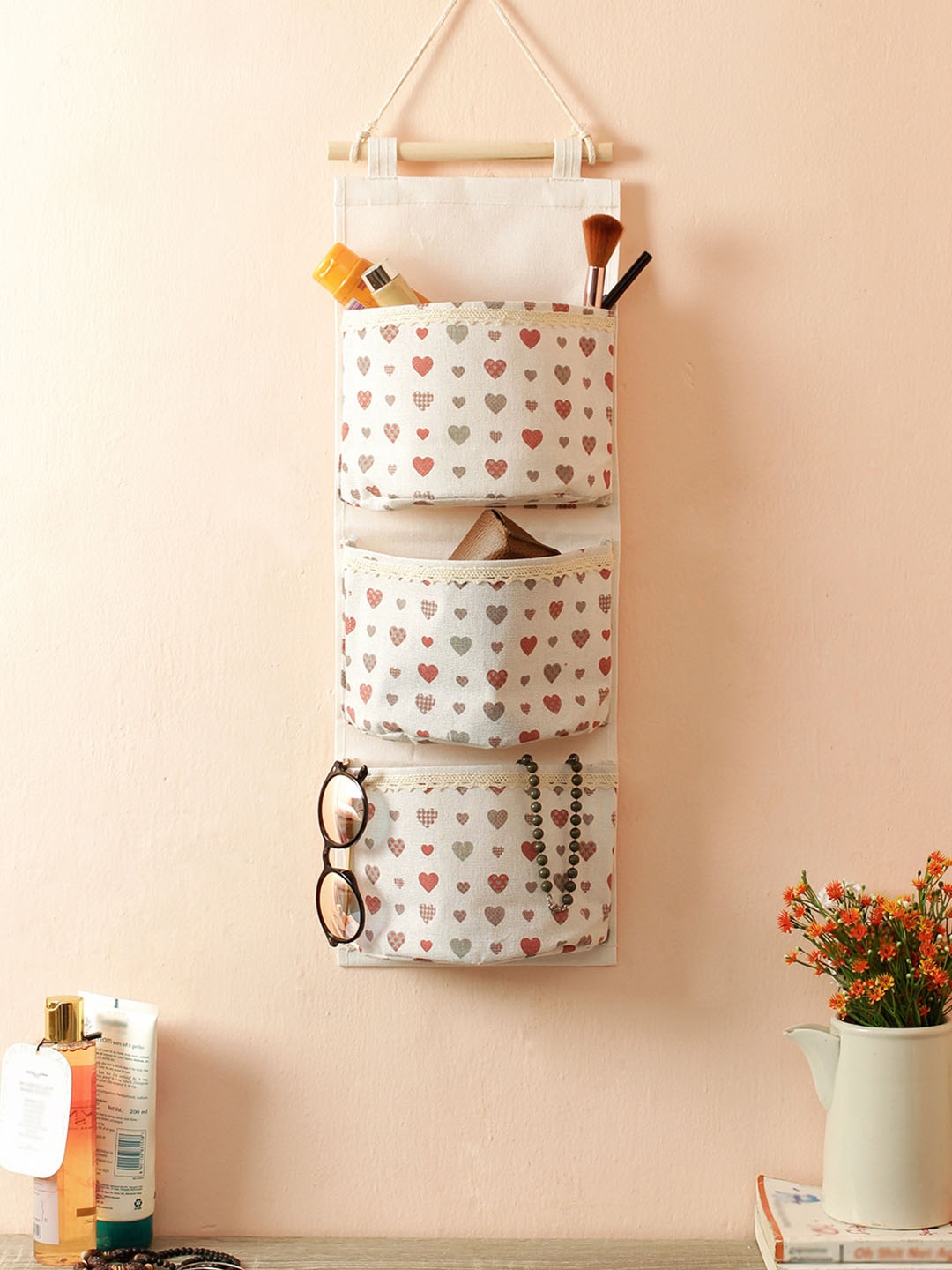 

Cortina Unisex White Printed Handbag Organiser