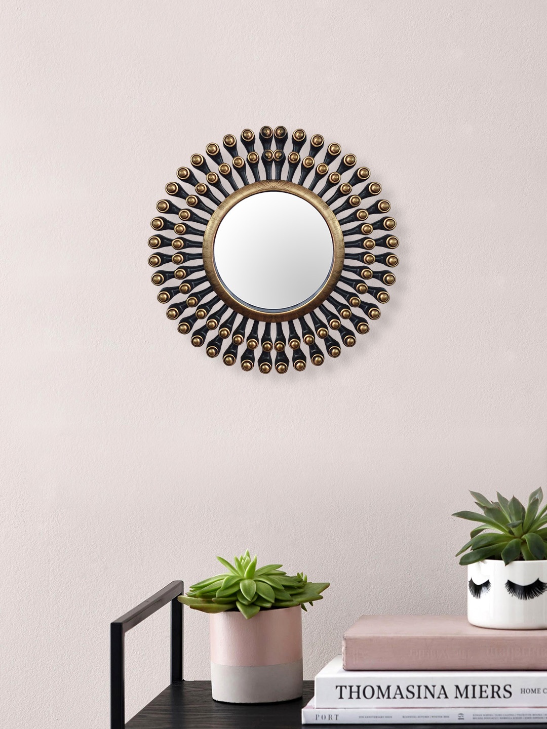 

Art Street Gold-Toned Plastic Wall Mirror