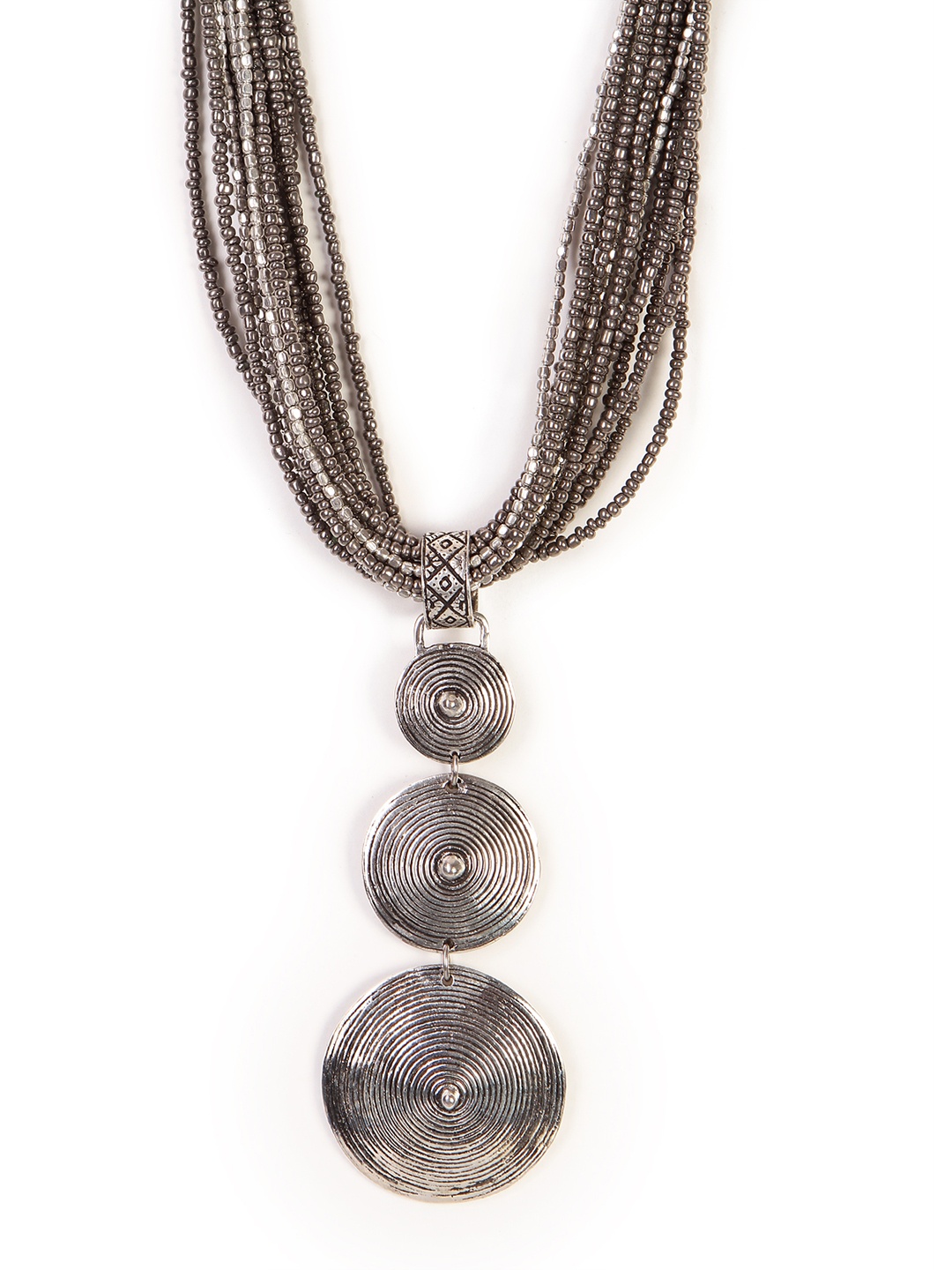 

Bamboo Tree Jewels Silver Metal Handcrafted Necklace, Gold