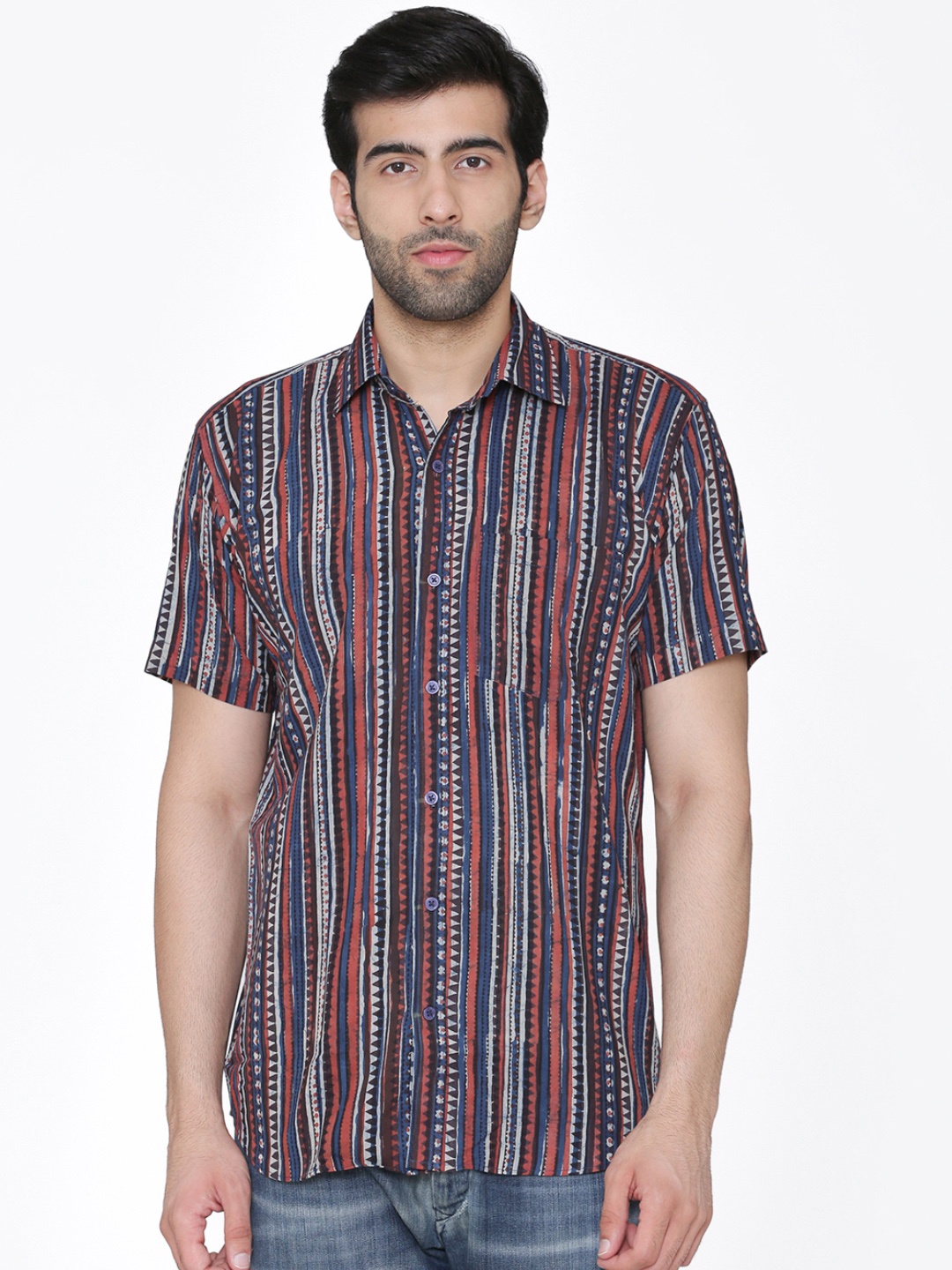 

Wintage Men Multicoloured Regular Fit Printed Casual Shirt, Multi