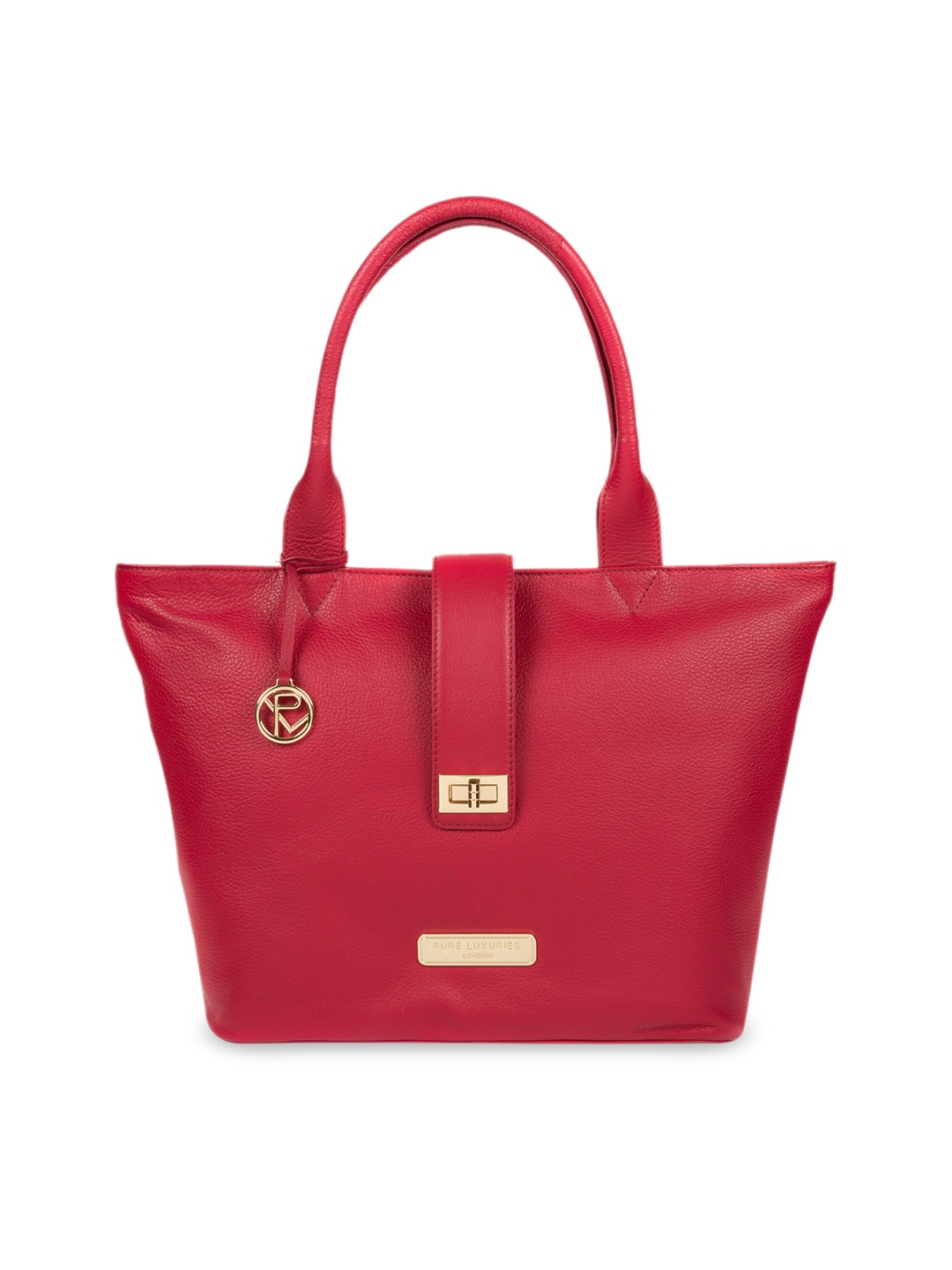 

PURE LUXURIES LONDON Women Red Solid Genuine Leather Annabelle Tote Bag