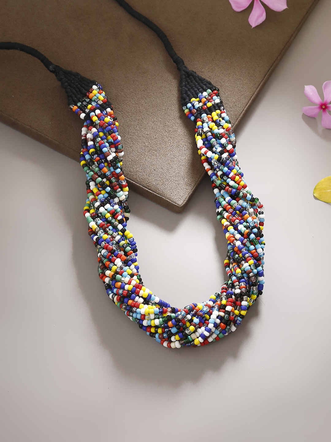 

Bamboo tree Multicoloured Beaded Handcrafted Necklace, Multi