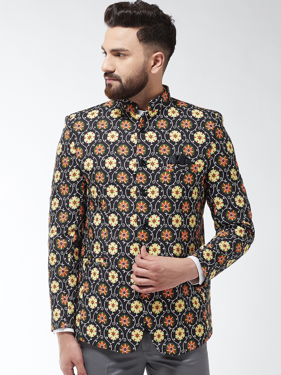 

SOJANYA Men Multicoloured Printed Blazer, Multi