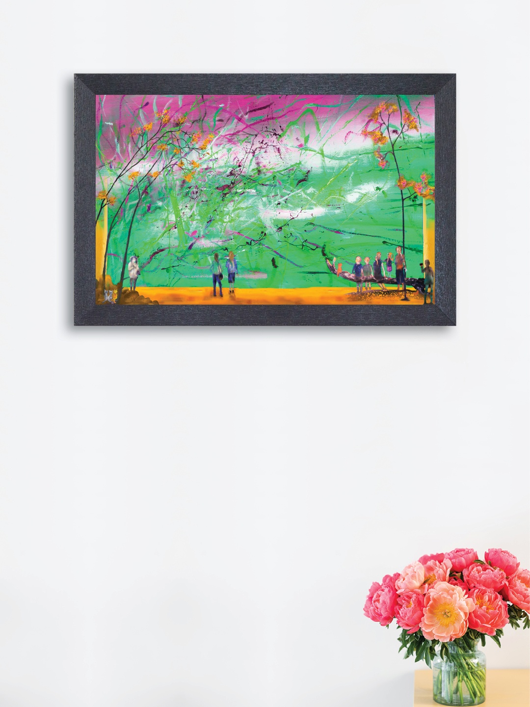 

nest ART Multicoloured Synthetic Wood Abstract Wall Art, Multi
