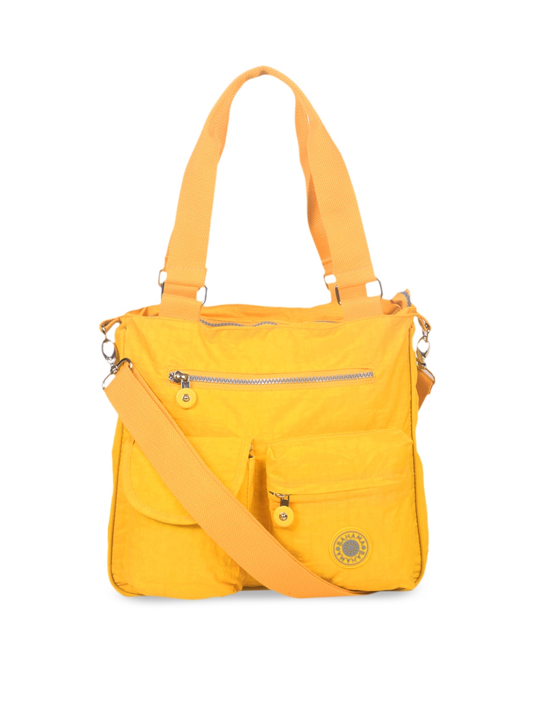 

BAHAMA Crinkle Range Yellow Solid Shoulder Bag