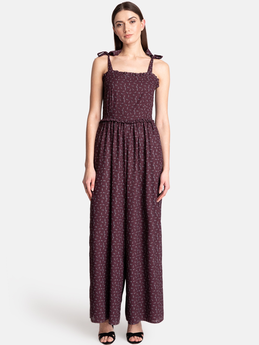 

Kazo Women Purple Printed Basic Jumpsuit