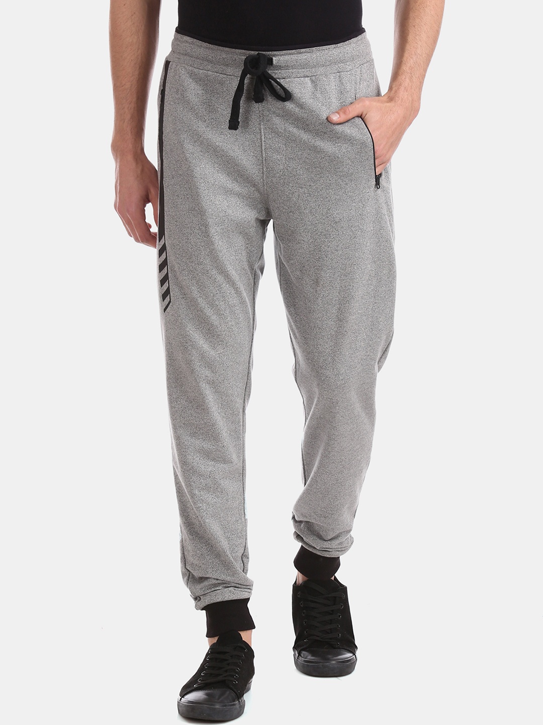 

Colt Men Grey Melange Solid Straight Fit Joggers