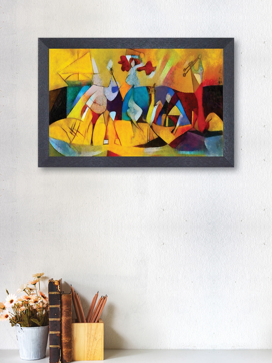 

nest ART Multicoloured Synthetic Wood Abstract Wall Art, Multi
