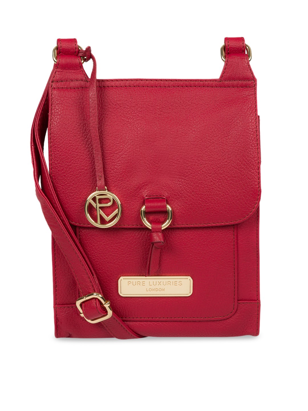 

PURE LUXURIES LONDON Women Red Solid Genuine Leather Naomi Sling Bag