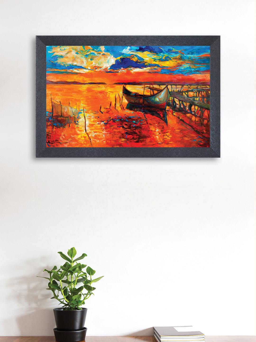 

nest ART Orange & Blue Synthetic Wood Wall Art