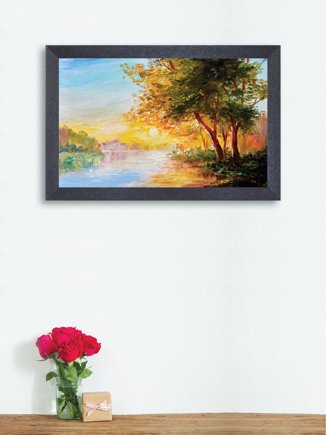 

nest ART Yellow & Blue Synthetic Wood Wall Art