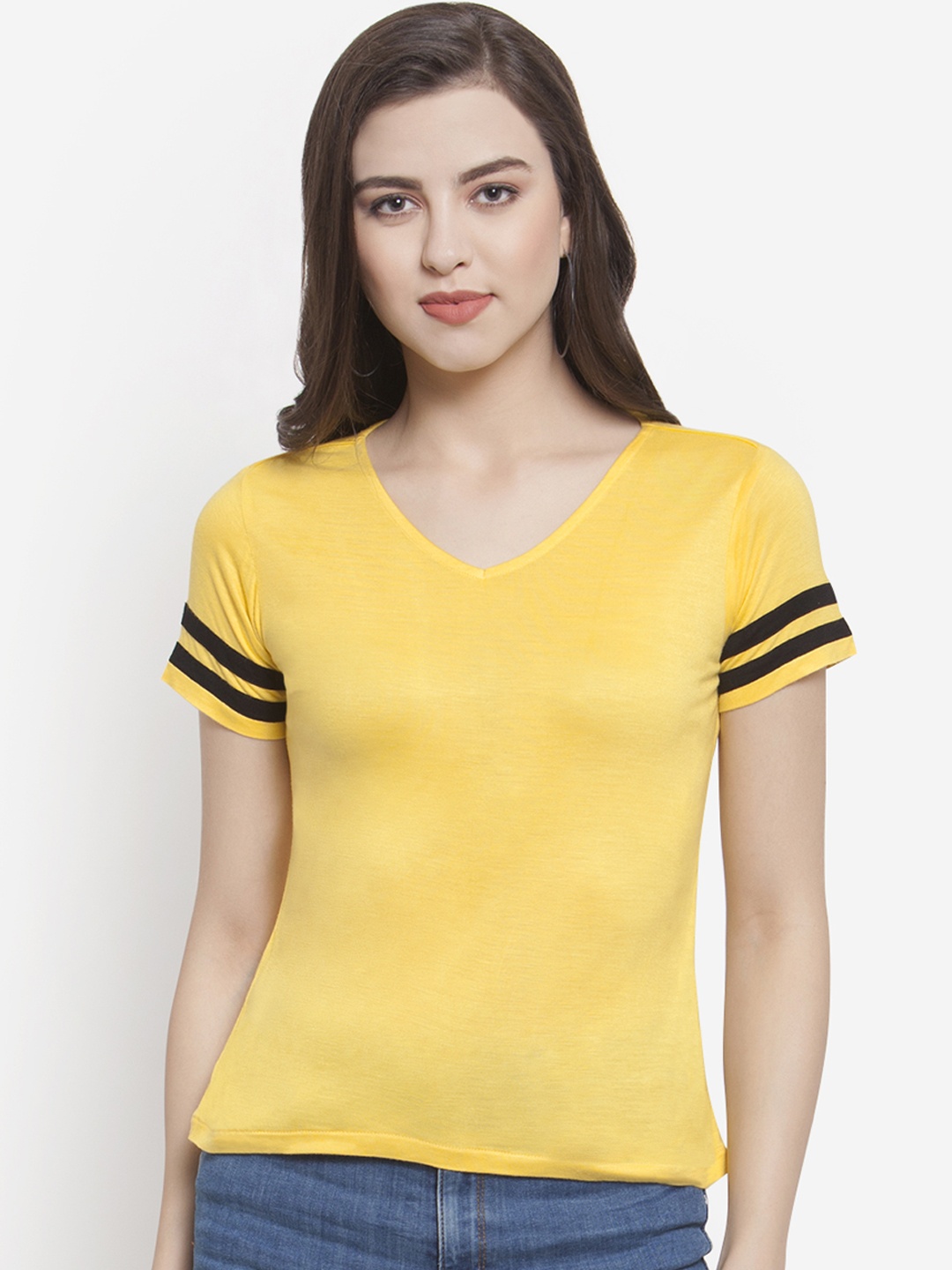 

Martini Women Yellow Solid Top