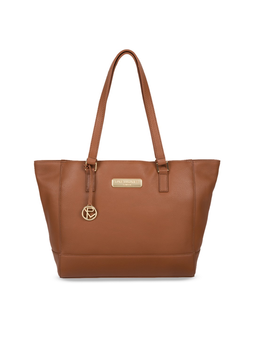 

PURE LUXURIES LONDON Women Tan Brown Solid Genuine Leather Sophie Tote Bag