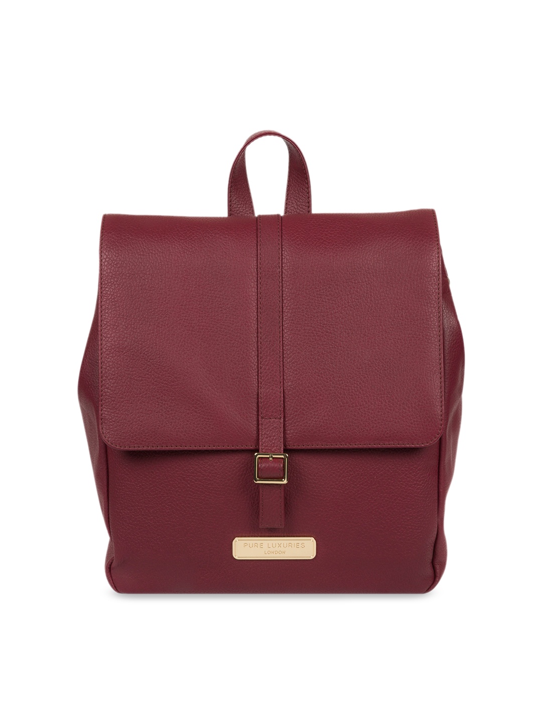 

PURE LUXURIES LONDON Women Maroon Solid Genuine Leather Daisy Backpack