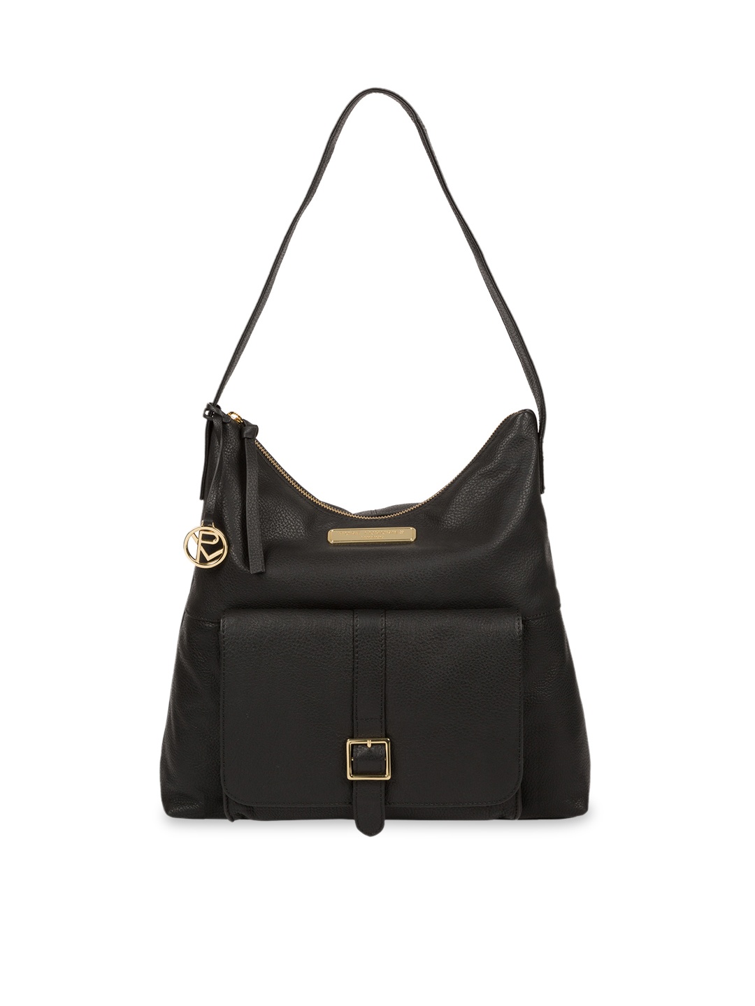 

PURE LUXURIES LONDON Women Black Solid Genuine Leather Imogen Tote Bag