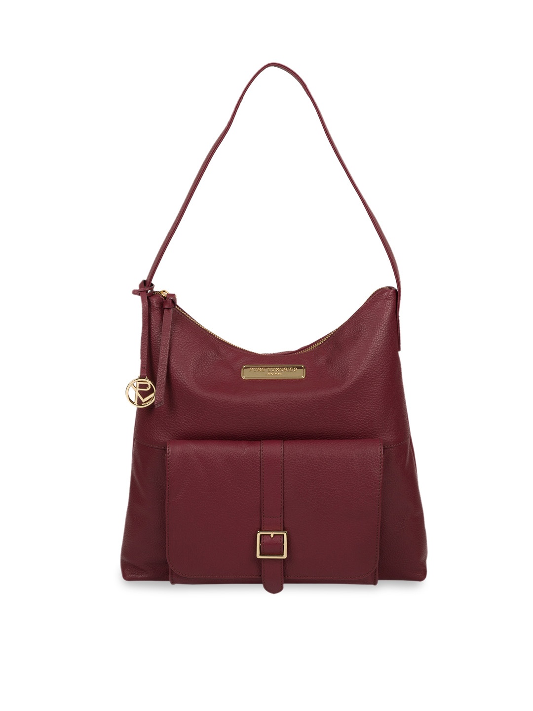 

PURE LUXURIES LONDON Women Maroon Solid Genuine Leather Imogen Tote Bag