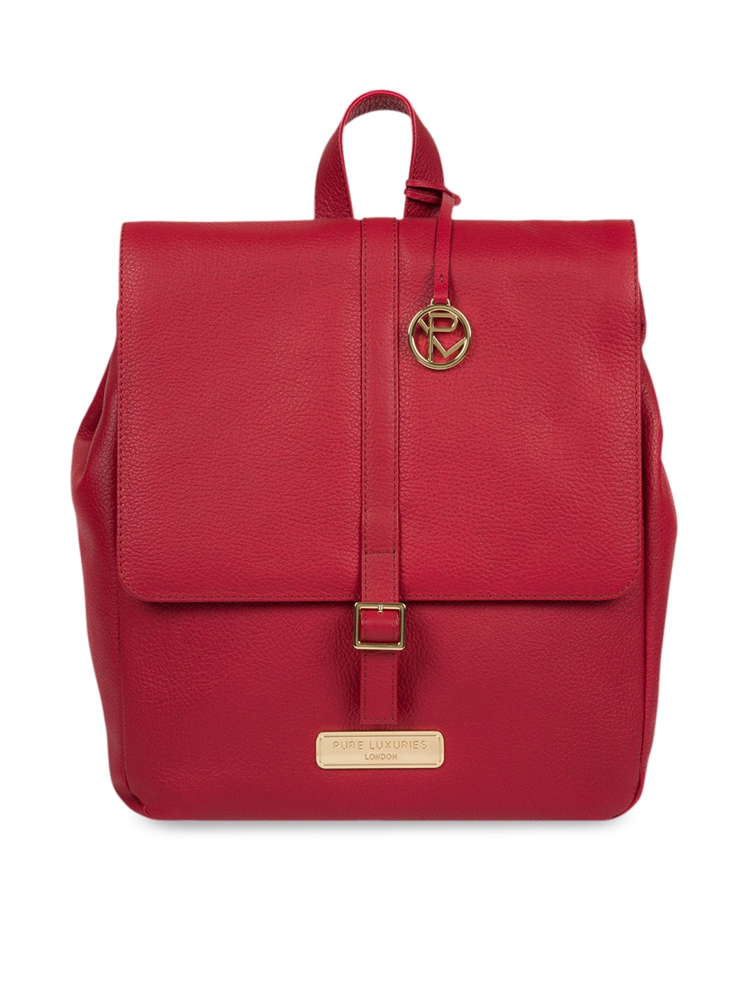 

PURE LUXURIES LONDON Women Red Solid Genuine Leather Daisy Backpack