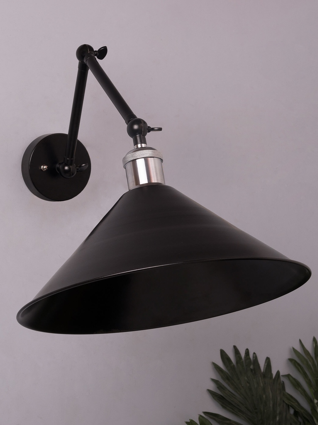 

Homesake Black Solid Handcrafted 360 Barn Cone Swing Arm Light