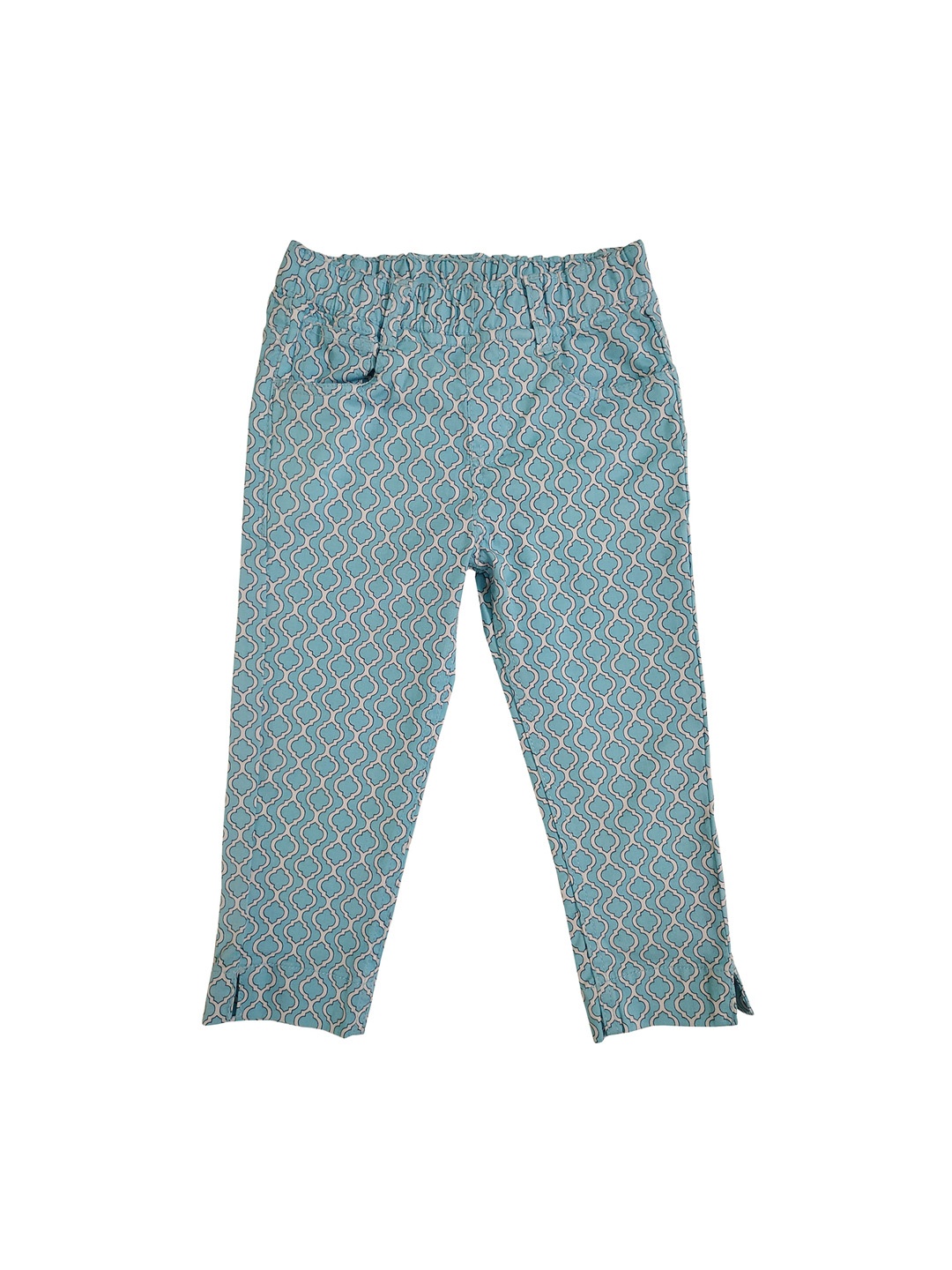 

KiddoPanti Girls Blue Printed Jeggings