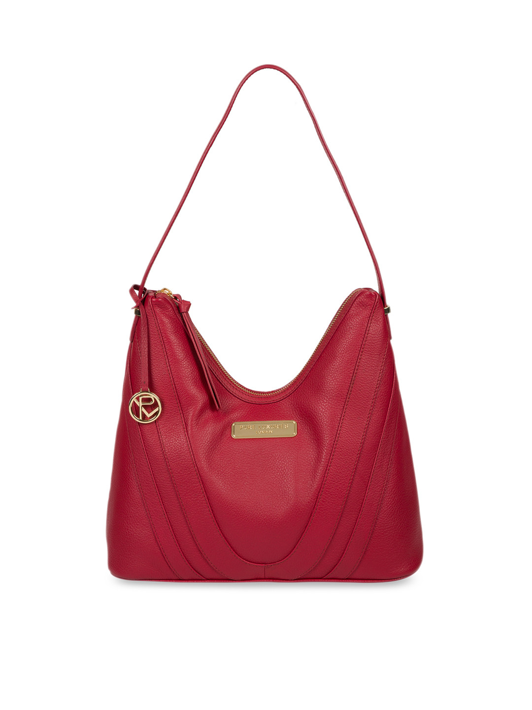 

PURE LUXURIES LONDON Women Red Solid Genuine Leather Felicity Tote Bag