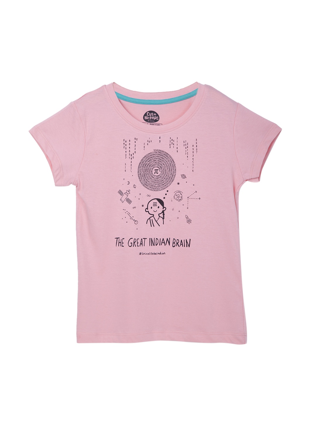 

Cub McPaws Girls Pink Printed Round Neck T-shirt