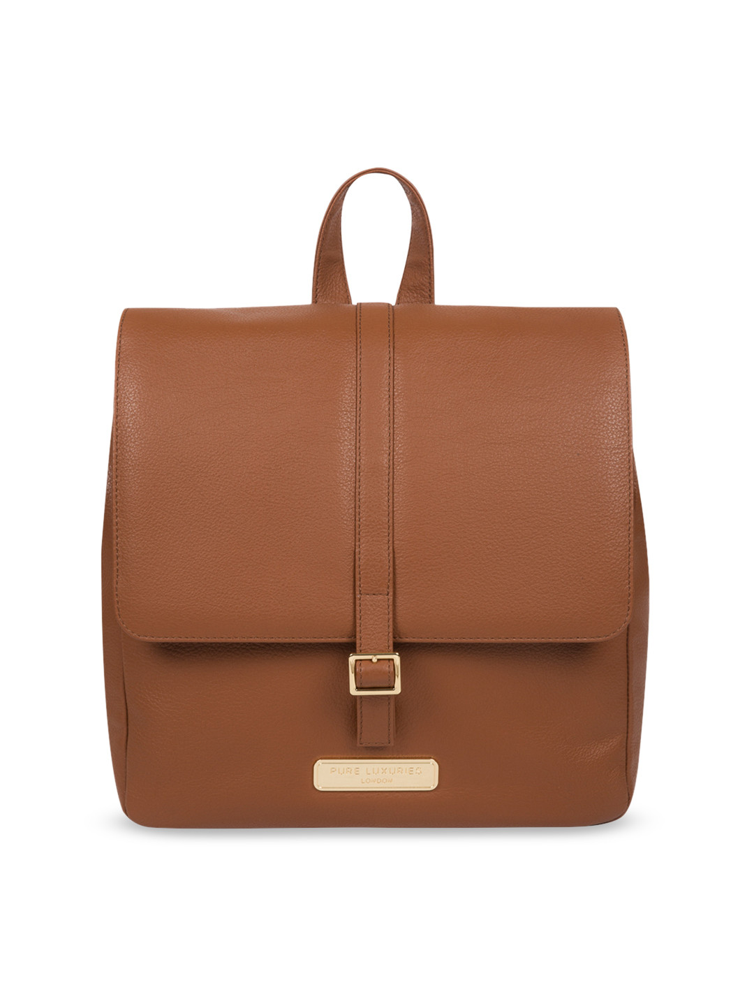 

PURE LUXURIES LONDON Women Tan Brown Solid Genuine Leather Daisy Backpack
