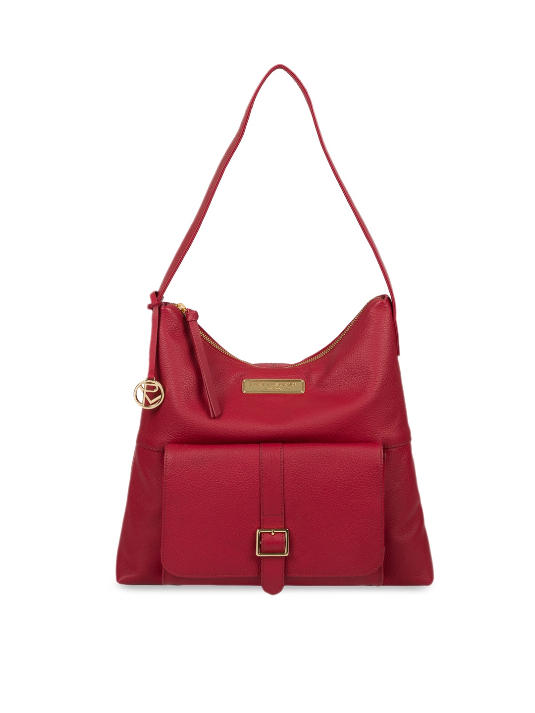 

Pure Luxuries London Women Red Handcrafted Genuine Leather Shoulder Bag