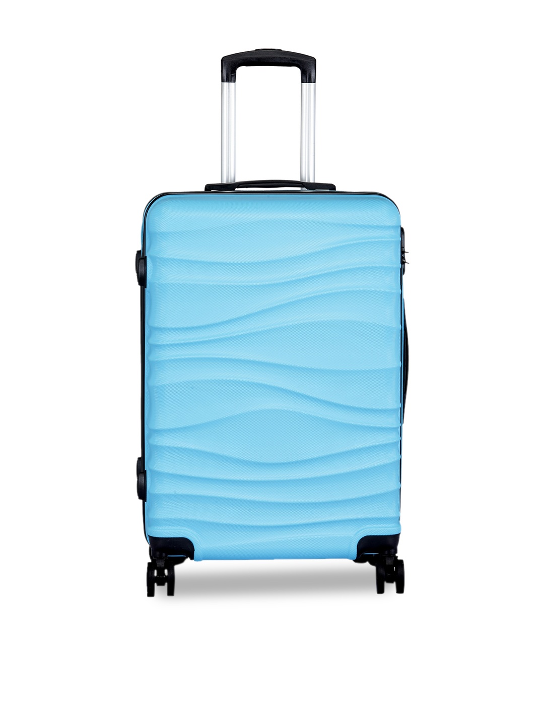 

Teakwood Leathers Unisex Blue Solid Medium Trolley Bag