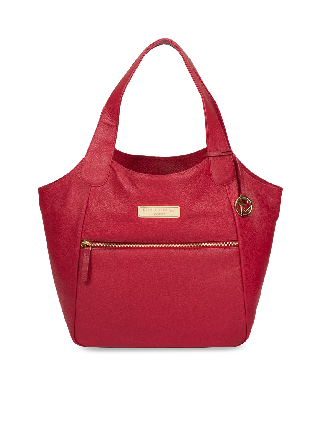 

PURE LUXURIES LONDON Women Red Solid Genuine Leather Roxanne Tote Bag