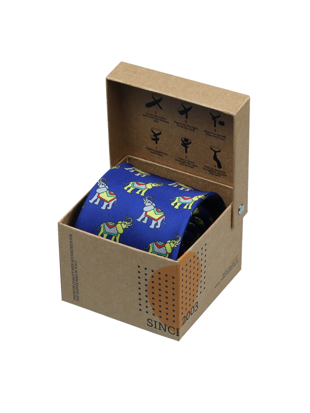

Tossido Blue & Green Printed Broad Tie