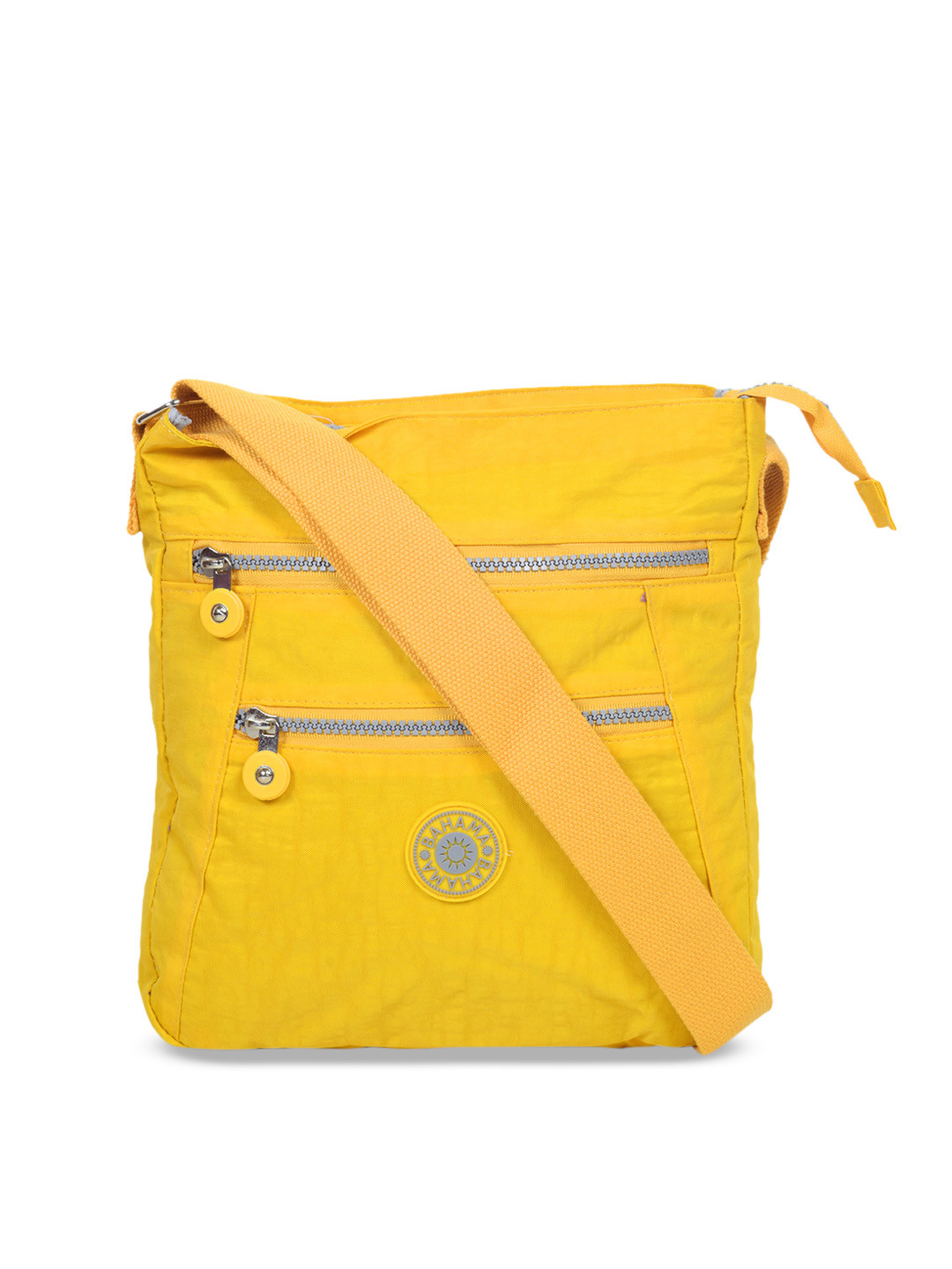 

BAHAMA Crinkle Range Unisex Yellow Solid Messenger Crinkle Range