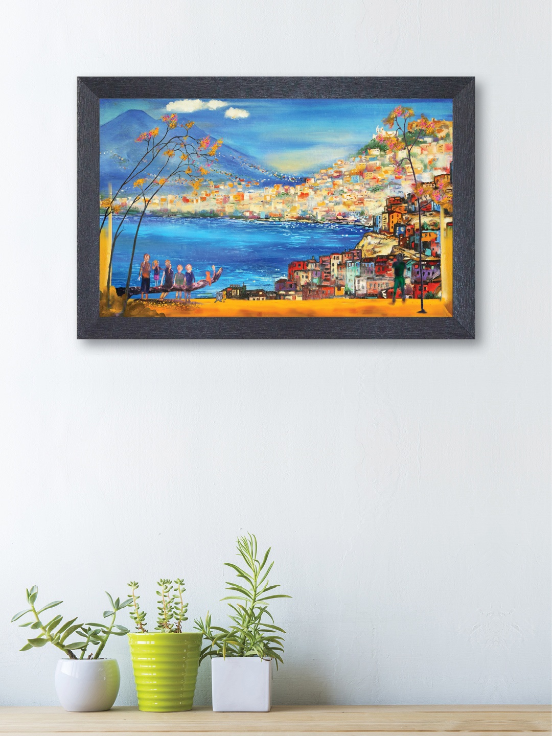 

nest ART Blue & Yellow Synthetic Wood Peacock Wall Art