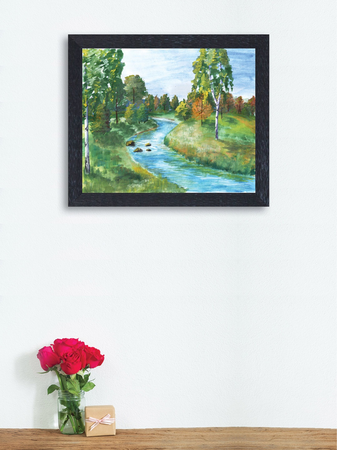 

nest ART Blue & Green Synthetic Wood Nature Wall Art