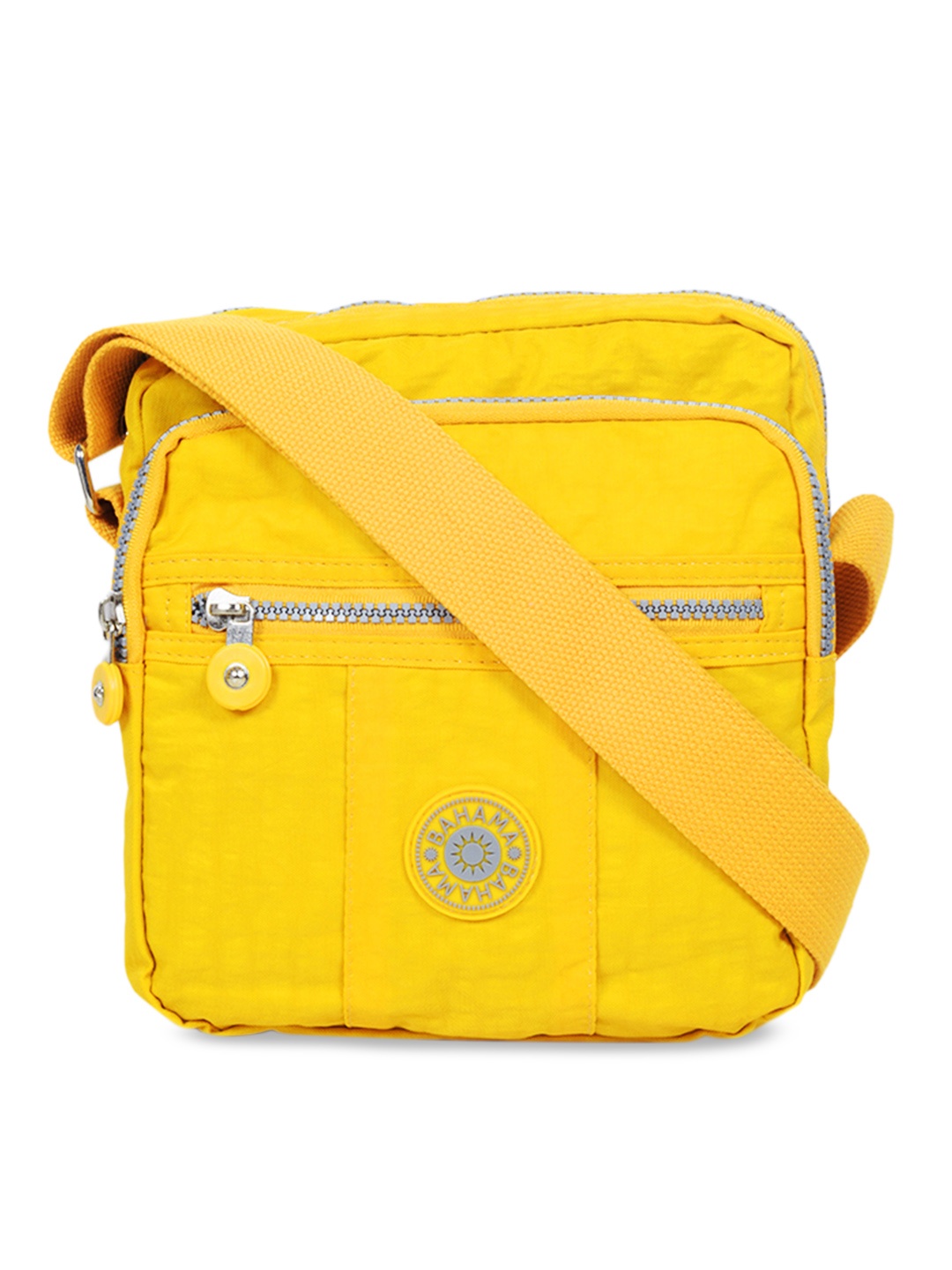 

BAHAMA Crinkle Range Unisex Yellow Solid Messenger Bag
