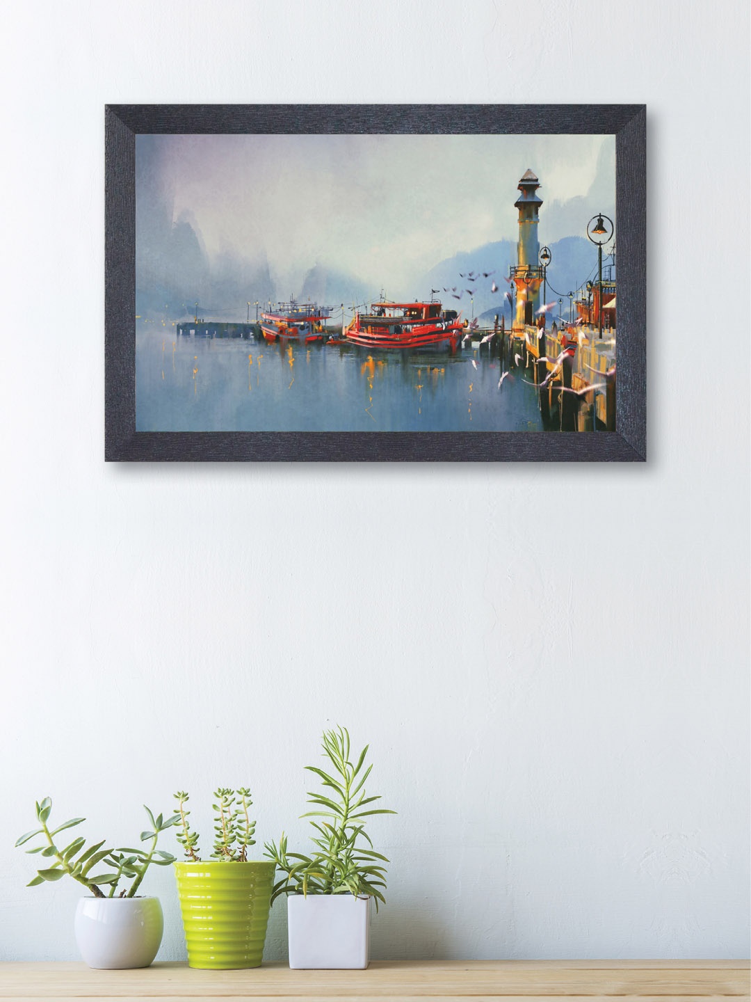 

nest ART Blue Synthetic Wood Abstract Wall Art